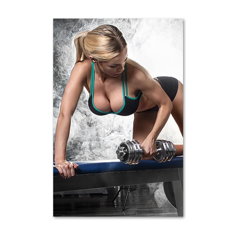 

Сексуальный Бодибилдинг Девушка Мышцы Фитнес Плакат и принты Спортивная Картина на Холсте Настенная Картина для Тренажерного Зала Гостиная Домашний Декор 40x50cm No Framed