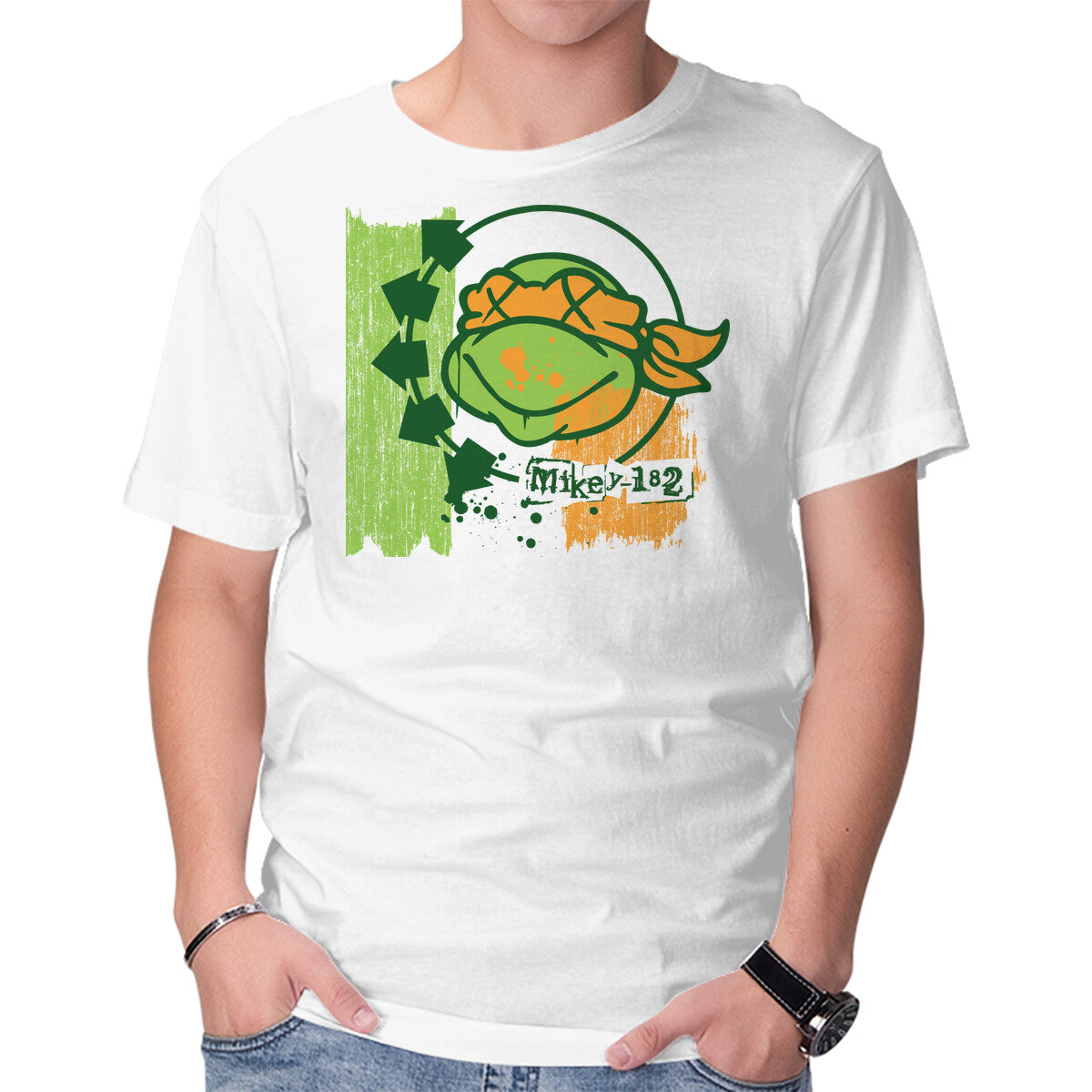 Unisex Crew Neck T-Shirt Mikey-182 Graphic Short Sleeve Casual Tee S