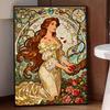 Disney 5d diamond painting, Beauty and the Beast diamond art painting diy handmade sticker gift, home decoration painting