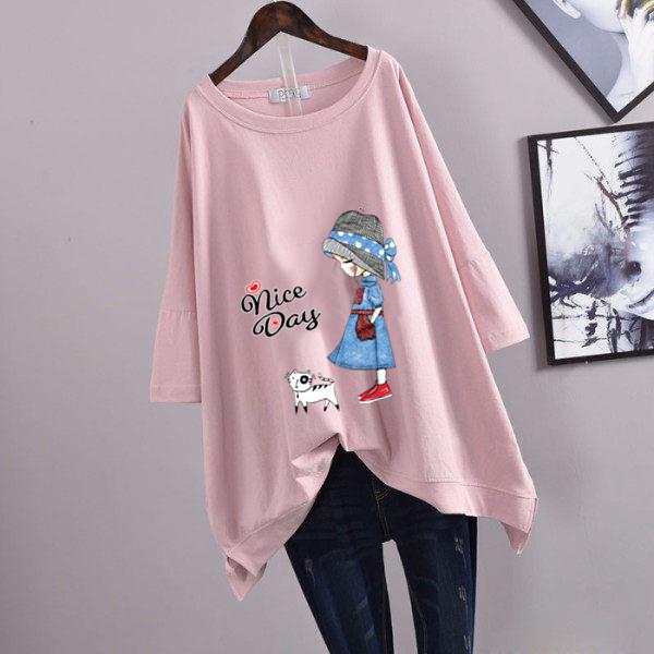 Women's Casual Loose Mid-Length Short-Sleeve T-Shirt