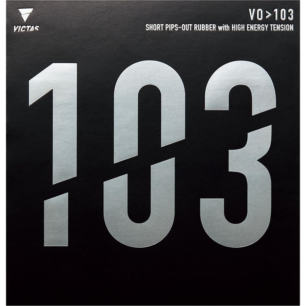 Victas VO1 03 Table Tennis Rubber High Energy Tension Offensive Black 1.8mm