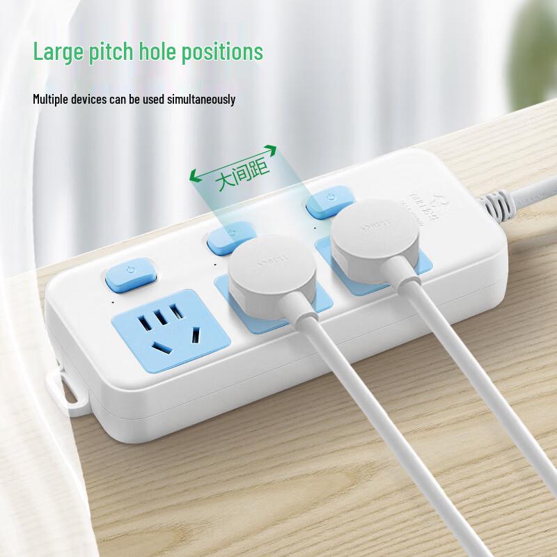 BULL GN-314 3-Gang Individual Switch Power Strip