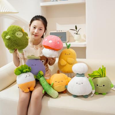 Soft Vegetables Plush Toys Stuffed Garlic Celery Potatoe Eggplant Pumpkin Mushroom Radishes Broccoli Doll Early Education Props