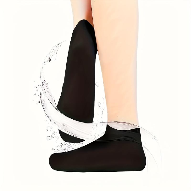 1 Pair Black Silicone Toe Socks, Women's Moisturizing Anti-cracking Foot Socks, Suitable for Dry Heels