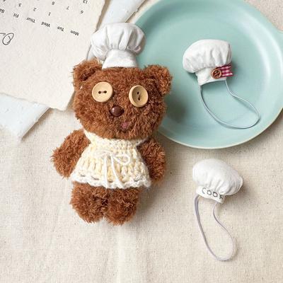 For 10Cm Plush Doll Chef Hat Cute Mini Doll Hats Diy Dolls Decoration Accessories Dollhouse Scene Ornament Pretend Play Toys