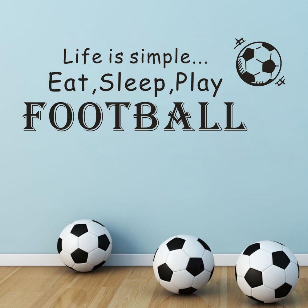 3D Soccer Car Ball Stickers Wall Decals Removable Vinyl Mural Art DIY Home Decor