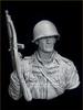 Young Miniature Amerikanischer Soldat des 2. Ranger-Bataillons der Normandie 1944 Büste aus Resin Bausatz YM1898 1/10