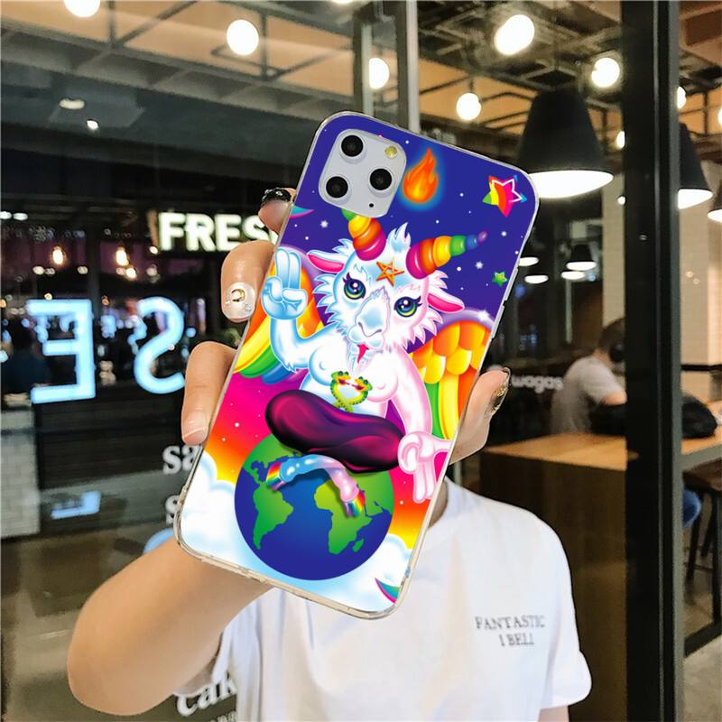 Lisa Frank Art Phone Case for iphone 12 pro max 11 pro XS MAX 8 7 6 6S Plus X 5S SE 2020 XR cover