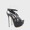Women's Waterproof Platform Stilettos: Large-Size Sexy Pole Dance & Catwalk Hollow Sandals