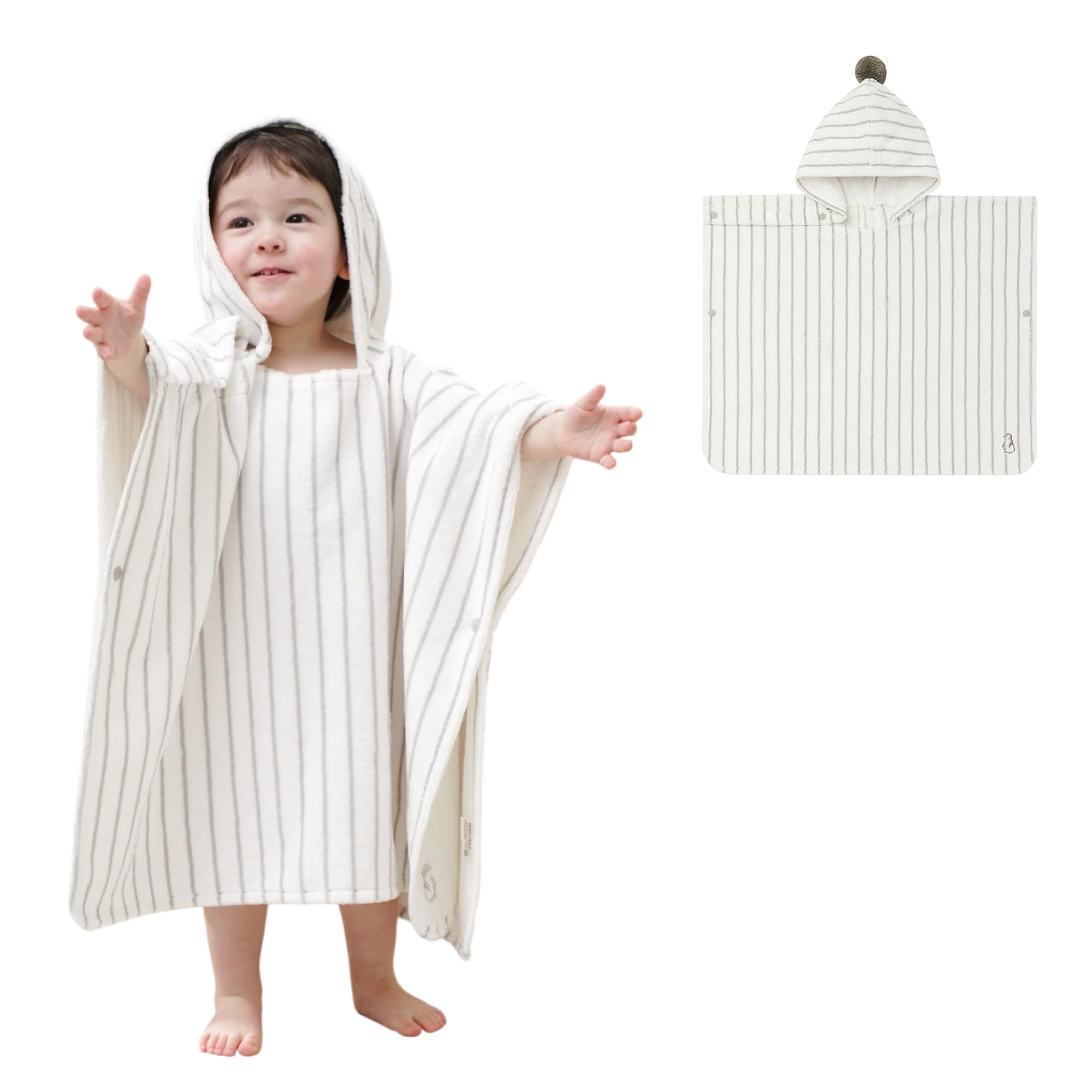 

Детское полотенце с капюшоном Konny предотвращает простуду после купания, для купания с капюшоном для малышей лет серый (Конни) Сертифицировано Oeko-Tex, купание, мягкий, впитывающий, полотенце,