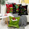 New Christmas Decorative Cushion Cover Linen Print Funny Pillow Sofa Home Cushion Cover