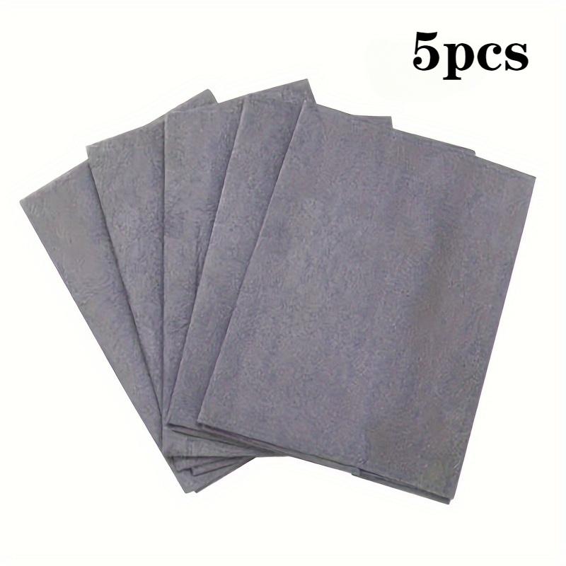 

5 Pieces of Magic Cloth Traceless Glass Cleaning Cloth, Special Waterless Printing Cloth Mirror Cleaning Vessel, Grey Glass Wipe 7.87-11.81in