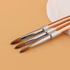 50% Mink Hair Nail Art Brush with Crystal and Metal Handle for Extensions and Carving