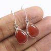 Natural Carnelian Earrings, 925 Sterling Silver Teardrop Earrings, Wedding Earring, Handmade Earring