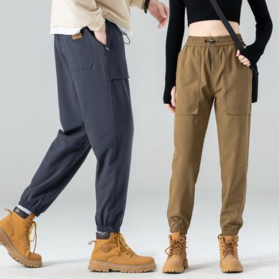 Calças de Casal para Primavera e Outono Homens e Mulheres Mesmas Calças Softshell Outdoor Montanhismo Esportes Calças de Lazer Calças de Trabalho Modernas