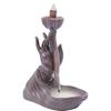 Zen Meditation Lotus Flower Waterfall Incense Burner Fit for Home Yoga Room and Office Decor Indoor Incense Fountain Home Decor