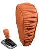 Car Gear Shift Cover Car Gear Shifting Knob Cover Dustproof Artificial Leather Shift Knob Sleeve Texture Design Rust-Proof