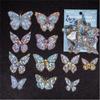 20-Piece Retro Glitter Butterfly Sticker Pack, Sparkly Decor for Journal & Scrapbook