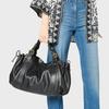Dámská taška, Boston Bag, Jednobarevná jednoduchá kabelka, Taška do práce, Jednoramenná crossbody tote taška, Měkký materiál