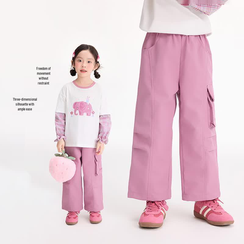 Xiaoyinman Girls' Windproof Cargo Pants