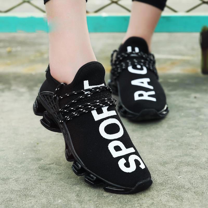 Fashion Oversize 2025 Summer Air Cushion Rubber Hard-wearing Men Sneakers Men's Running Shoes Sport Women Sports Shoes for Man Black