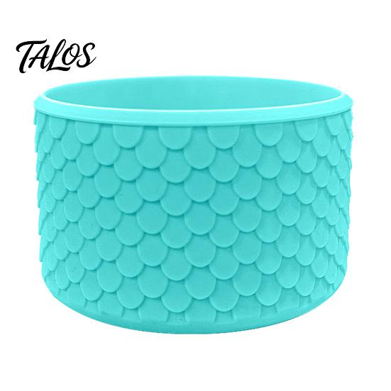 Portable Bottle Sleeve for Commute Silicone Cup Boot, Fish Scale Pattern Decor, Soft Elastic Water Protector Protective Sleeve, Anti-Slip Bottom Cover