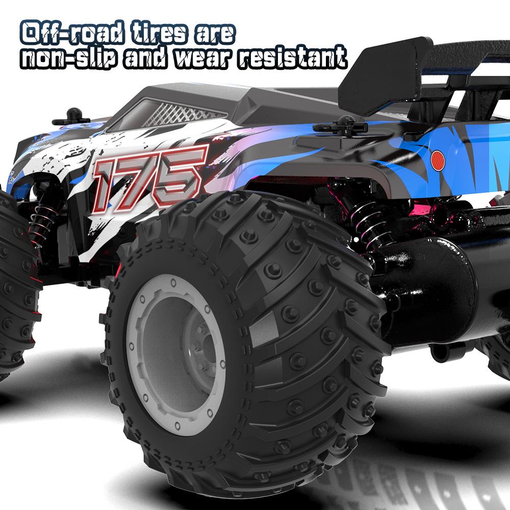 Non-Toxic Jjrc Q175 Rc Car Cool Lights 1:18 Big Wheel 2.4G 2Wd Rc Truck All Terrain Off Road 20Km/H High Speed Rc Racing Car Toy For Adult