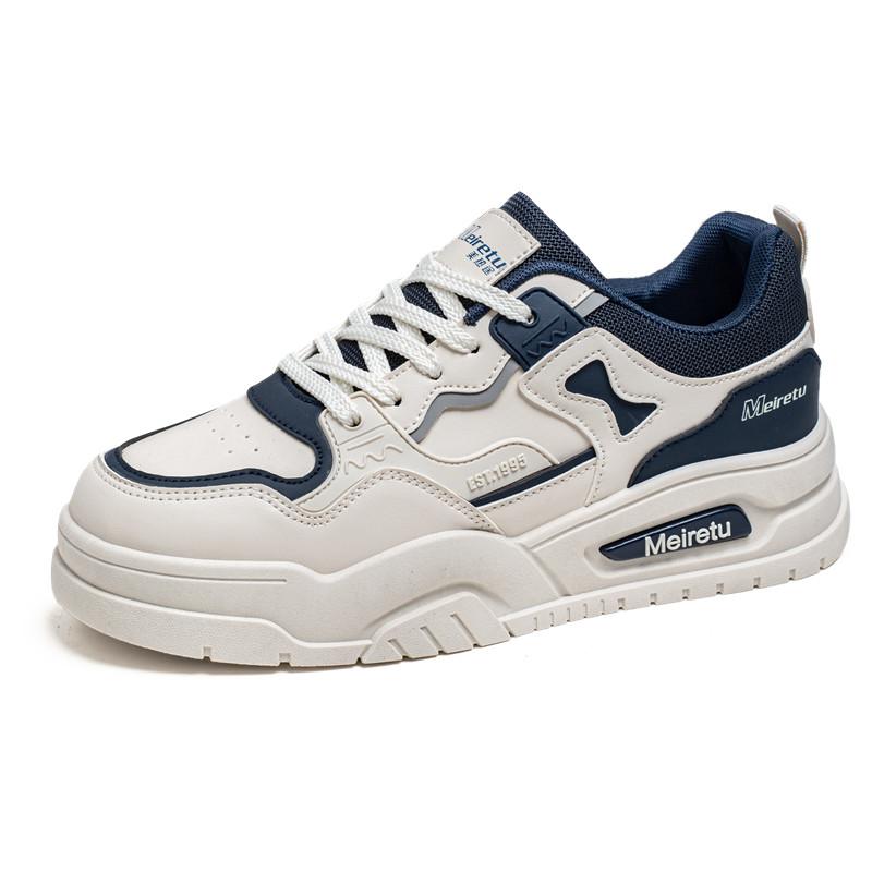 

Новые мужские удобные повседневные туфли на толстой подошве, мягкие нескользящие уличные походные туфли, студенческие модные спортивные кроссовки Zapatillas 44 синий