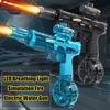 Led Breathe Fire Children Electric Water Gun Toys Automatic Lights Emitting Water Pistol Summer Outdoor Beach Pool Toy for Kids
