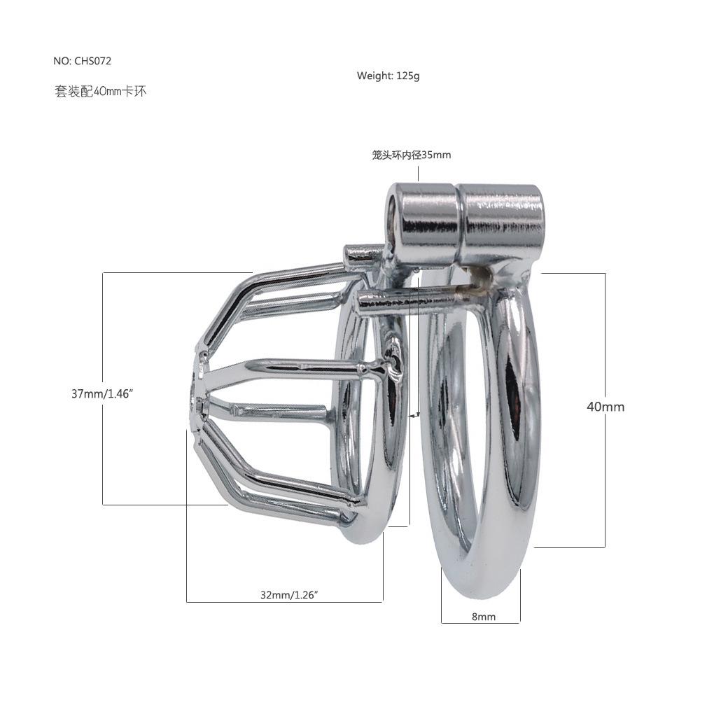 Metal Short Penis Bird Cage Men's Wear Adult Toys Small Grid Chastity Chastity Lock