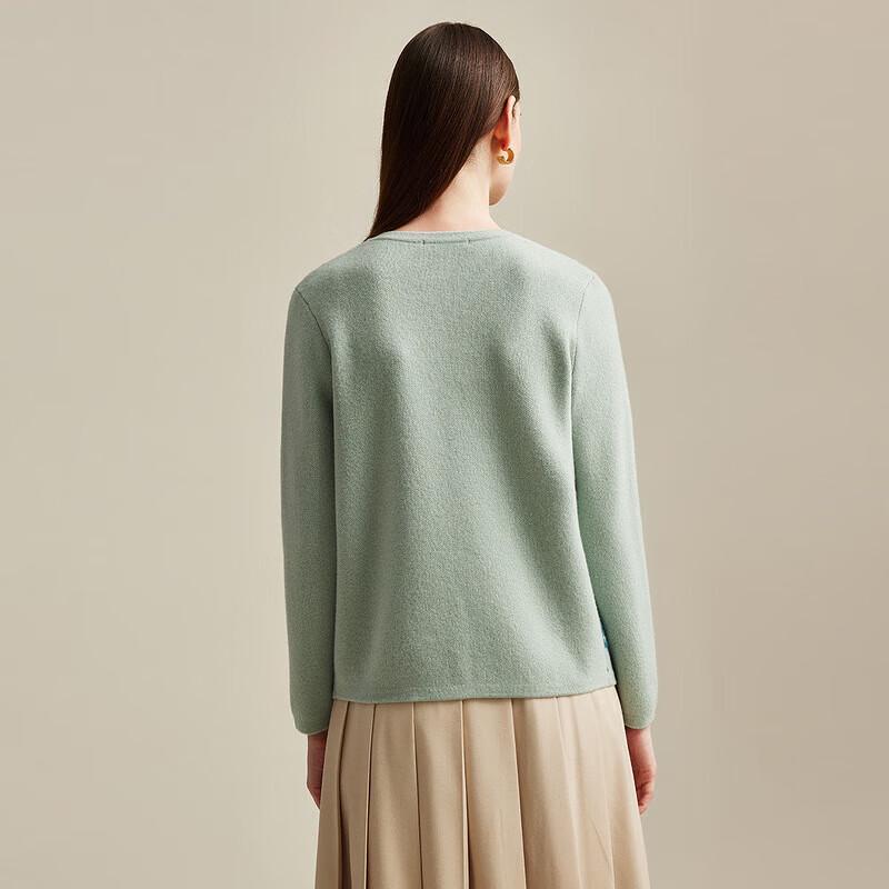Zhaojun Women's Pure Cashmere Jacquard Knit Cardigan