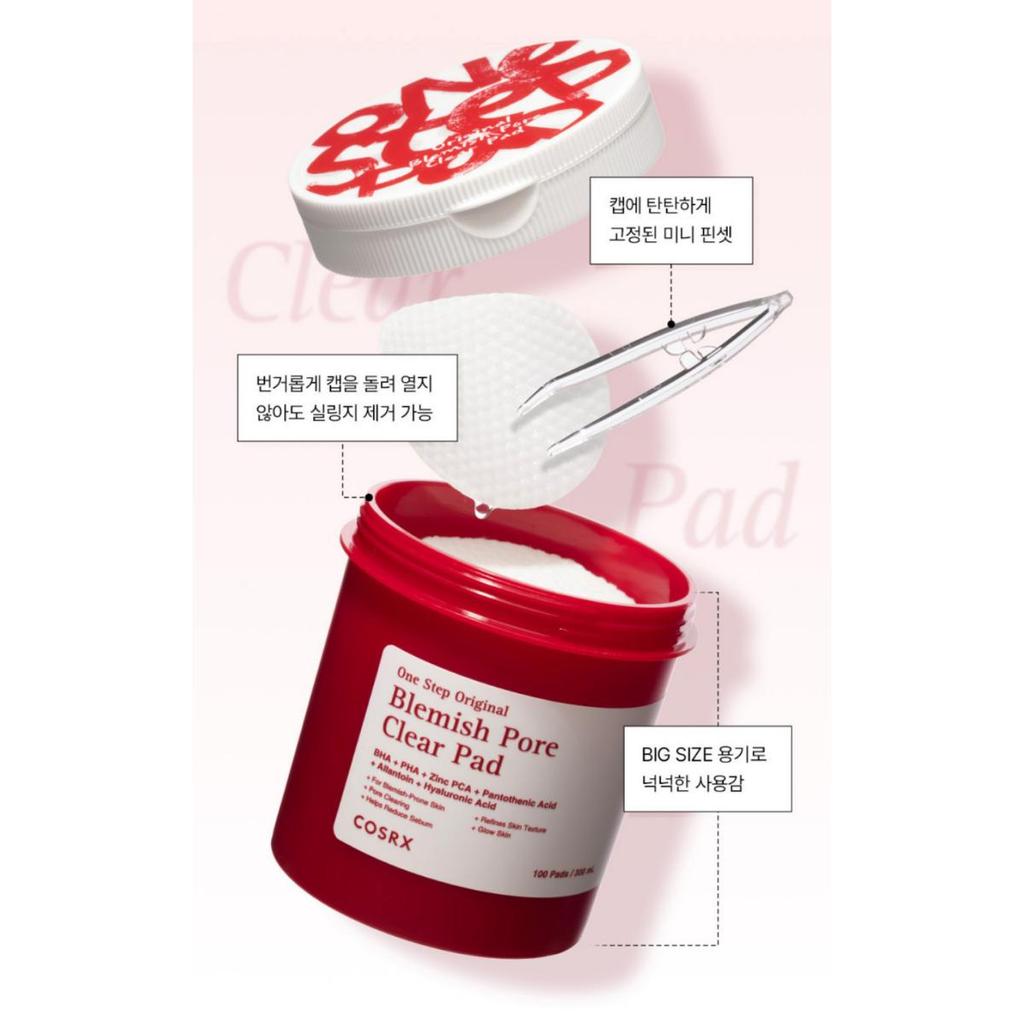 [COSRX] One Step Pad 100ea (4 Types) / Clear Moisture Calming Pore Care