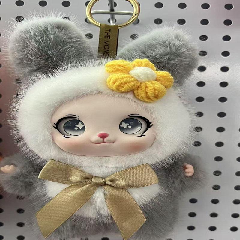 18cm Plush Rabbit Cat Keychain Cute Bag Charm 18cm Soft Stuffed Toy Gift for Girls Women