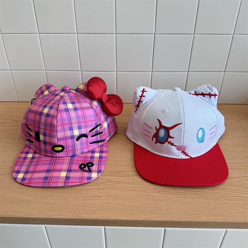 Niche Cat Baseball Cap Women's New Cute Yk Subculture Bow Spice Girl Style Cap