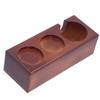 3‑Slots Wood Coffee Tamper Holder Portafilter Storage Stand Tamping Station   Coffee Color