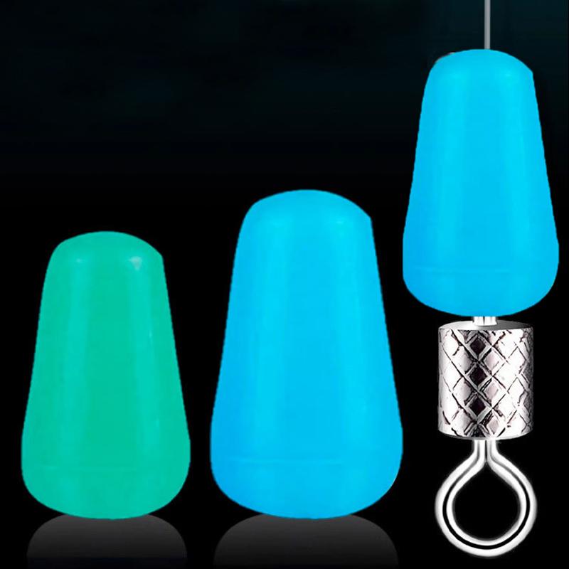 100Pcs/Lot High Quality Silicone Space Beans Sea Carp Fly Fishing Blue Rubber Oval Stopper Fishing Float Fishing Bobber