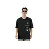 Li-Ning T-shirt à Manches Courtes Anti-Humidité à Séchage Rapide avec Imprimé Logo Homme Hauts Noir ATST237-1