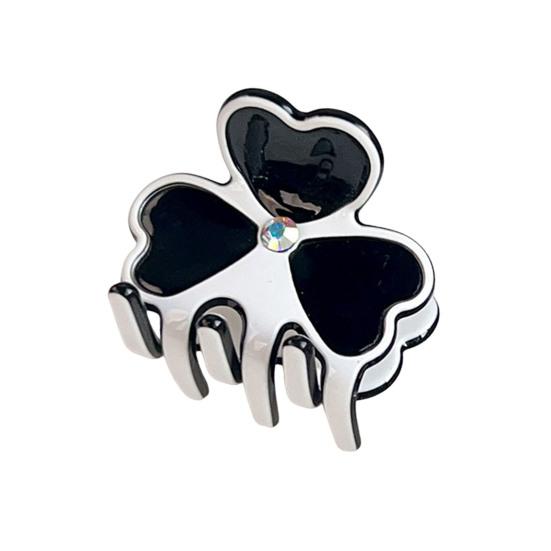Shark Hair Claw, Built-in High Elastic Spring Hair Clip, Clover Shape Back Head Hair Clip, Portable Hair Accessory for Daily Travel