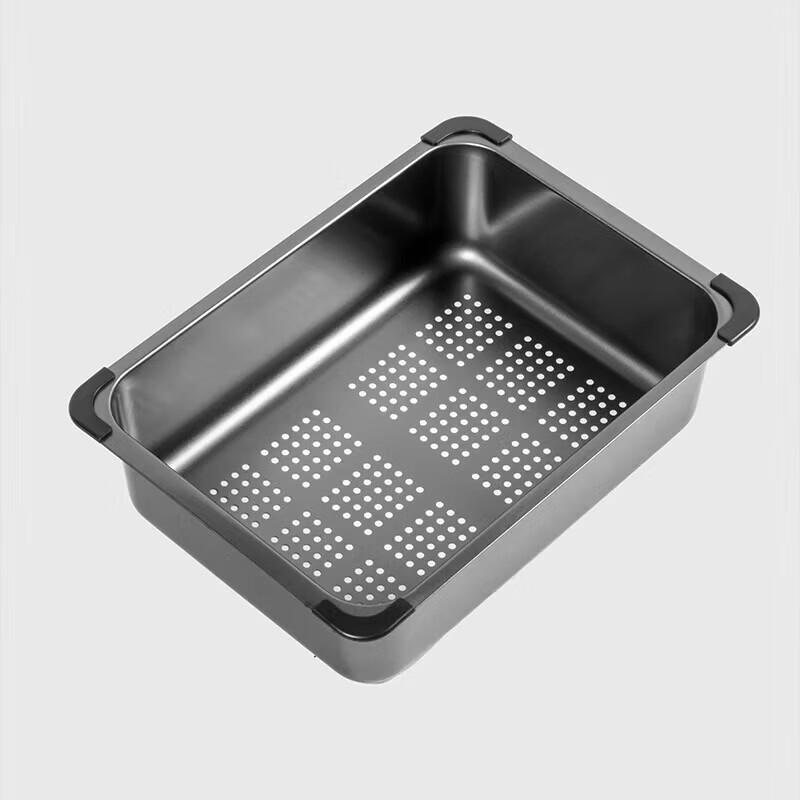CHENDU Nano Black Stainless Steel Kitchen Sink with Drainer Basket