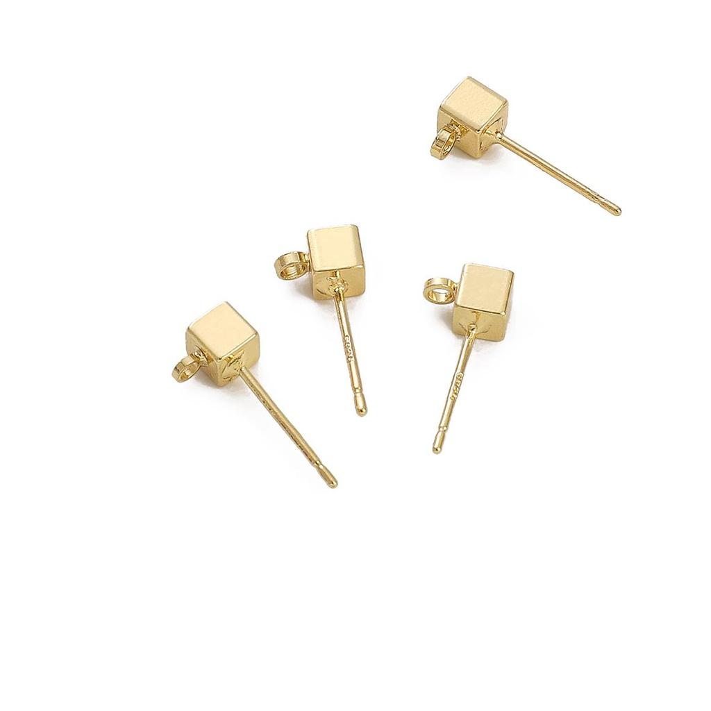 Měděné čtvercové malé čtvercové závěsné náušnice pro vlastní výrobu šperků