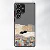 Funda Back Phone Cover Case for Samsung Galaxy S22 S21 S26 Note 20 Ultra 10+ S20 FE S25 Ultra S23 FE S24 Plus Creative Art Cat