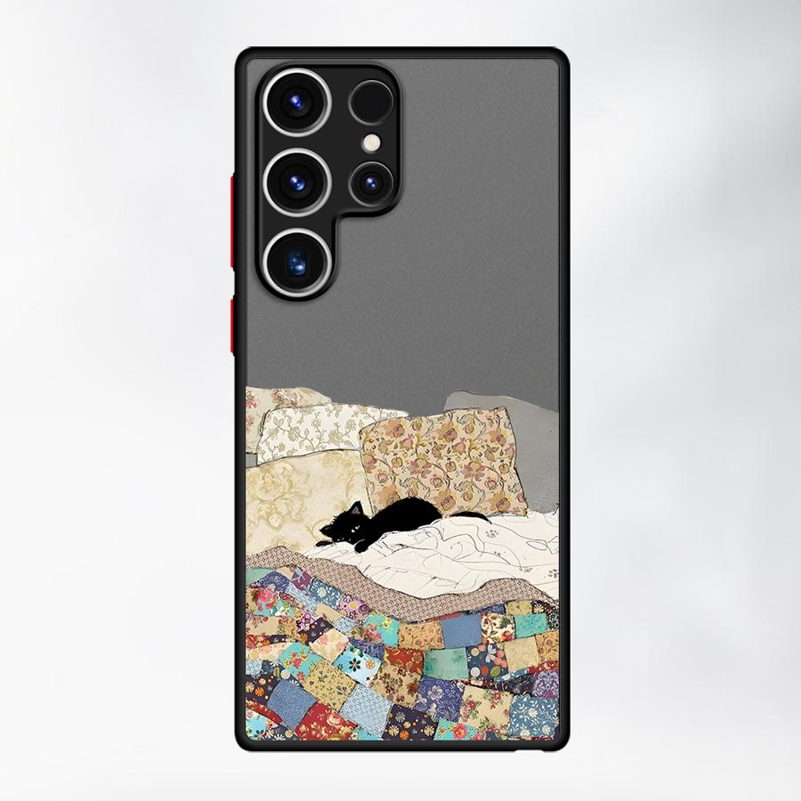 Funda Back Phone Cover Case for Samsung Galaxy S22 S21 S26 Note 20 Ultra 10+ S20 FE S25 Ultra S23 FE S24 Plus Creative Art Cat