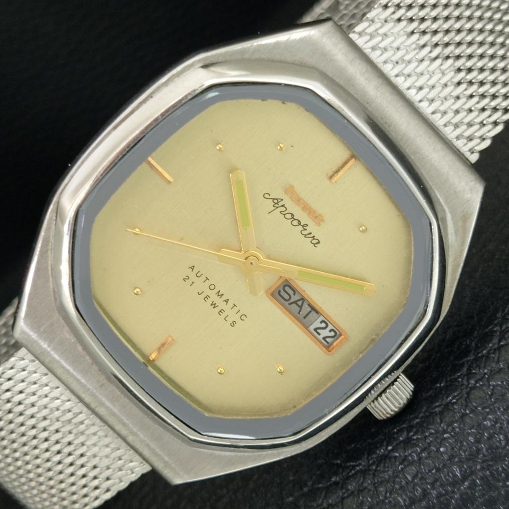 VINTAGE HMT APOORVA AUTOMATIC 6501 INDIAN MENS ORIGINAL DIAL WATCH a703292-1