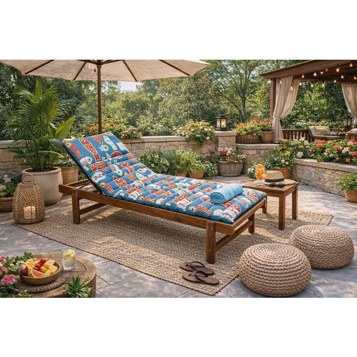 Coussin de sol ou Bain de soleil Poisson 60 x 180cm