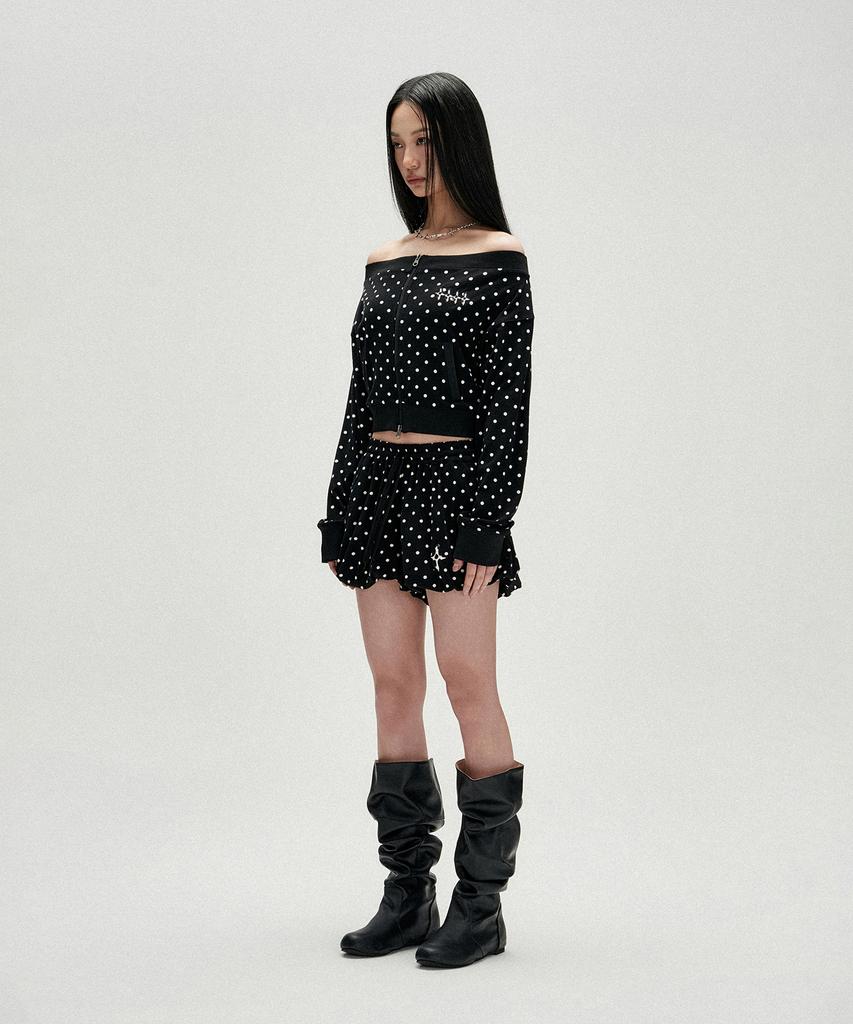 NOT4NERD W Polka Dot Balloon Shorts - Black
