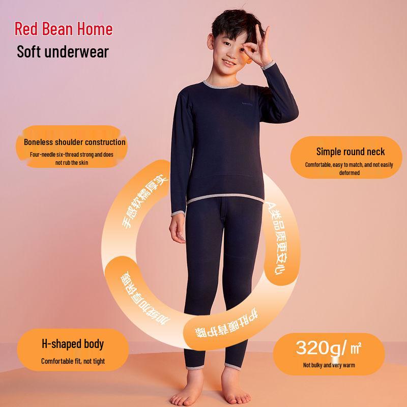 Hongdou Home Jungen Fleecegefütterter Baumwoll-Pullover für Herbst/Winter