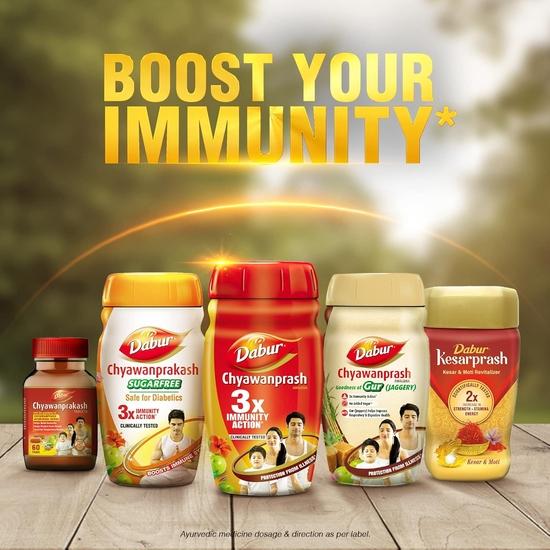 Dabur Chyawanprash - 2kg | 3X Immunity Action | With 40+ Ayurvedic Herbs | Helps Build Strength & Stamina | Builds Overall Health (Pack of 2)