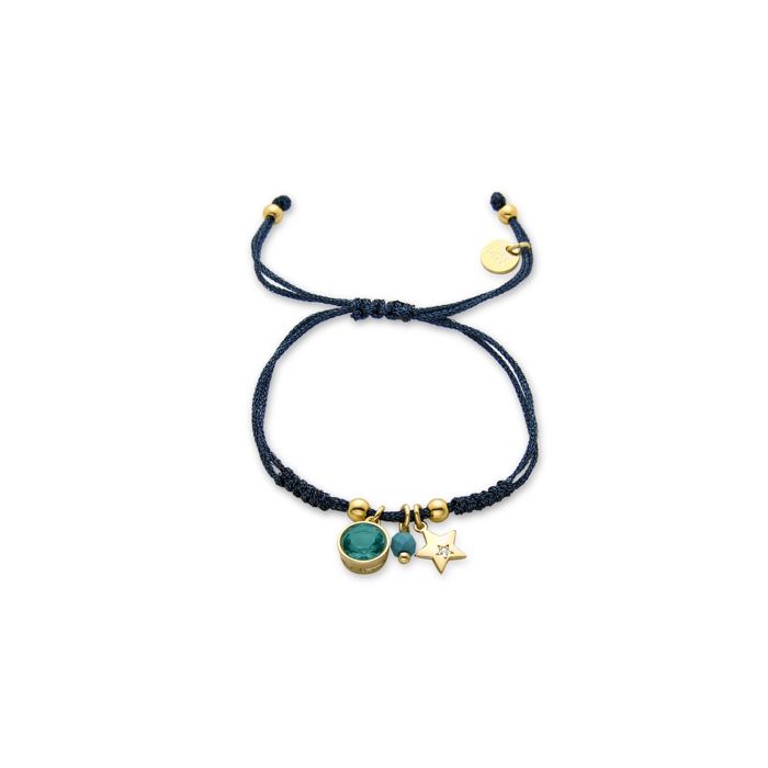 Bracelet - LUXENTER - Zysuo - Argent 925 - finition or jaune 18K - Zircone émeraude