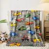 Vintage Cars Route 66 Pattern Blanket bedroom Blanket for Livingroom Couch lunch break Soft throw for Friend's festival Gift