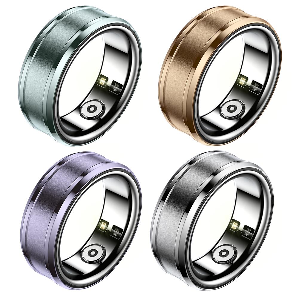 Smart Ring Activity Tracker Waterproof Bluetooth-Compatible5.1 Heart Rate Blood Oxygen Tracker for Women Men for Android/iOS